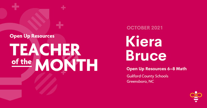 Teacher of the month for October 2021 Kiera Bruce